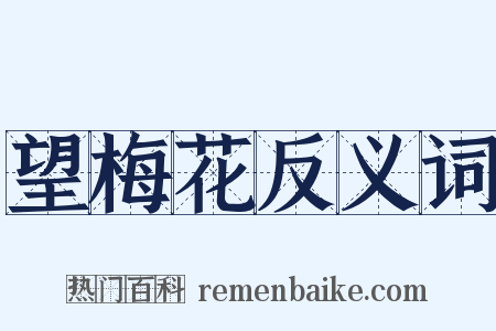 望梅花反义词是什么意思的图片